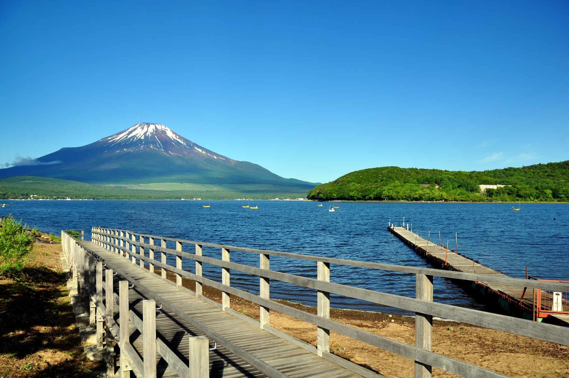 橋から見える富士山