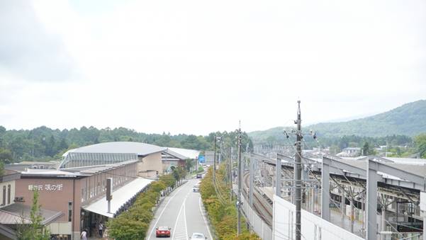 軽井沢駅が見える風景