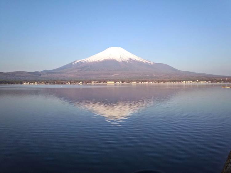 山中湖と富士山