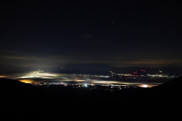 高峰高原から見える夜景